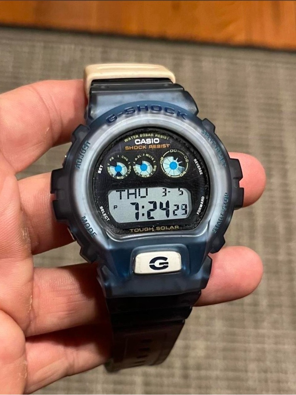 G-Shock Casio Blue and Black Digital Tough Solar Watch